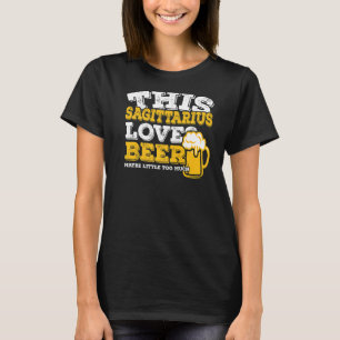 Camiseta Horoscópio Sagitário Símbolo Zodíaco ama Cerveja