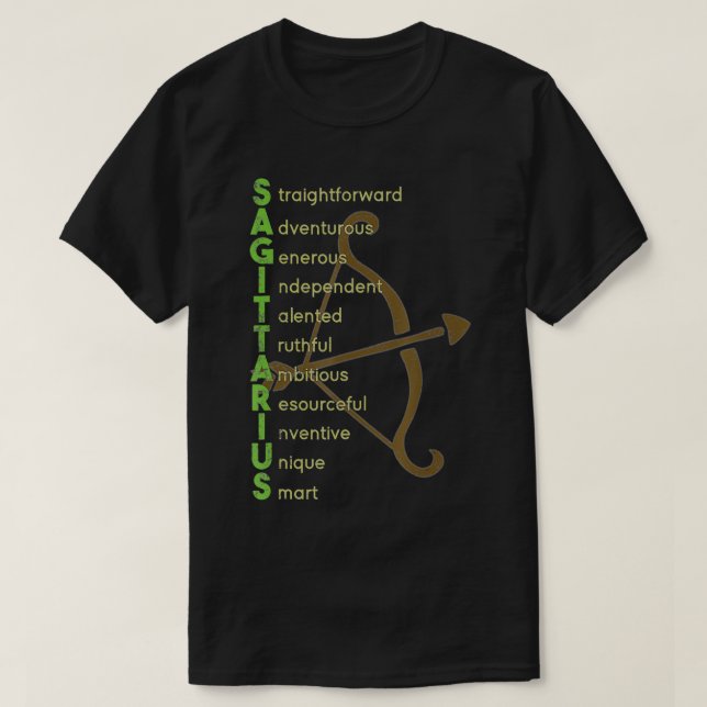 Camiseta Horoscópio Sinal de Zodiac Sagitário (Frente do Design)