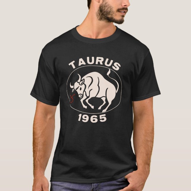 Camiseta Horoscópio Sinal Zodiac Bull Taurus 1965 (Frente)