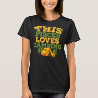 Camiseta Horoscópio Sinal Zodiac Peixes ama acampamento