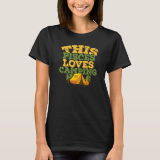 Camiseta Horoscópio Sinal Zodiac Peixes ama acampamento