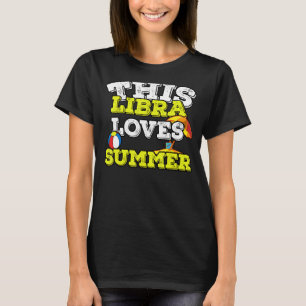 Camiseta Horoscópio Sinal Zodíaco Libra ama Verão