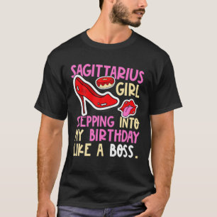 Camiseta Horóscopo Menina Sagitariana Sente-se Passando Ani
