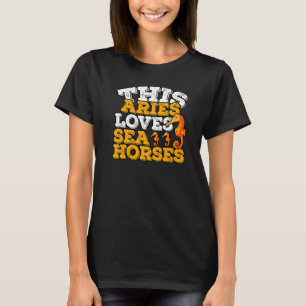 Camiseta Horóscopo Signo Zodíaco Áries Ama Cavalos-Marinhos