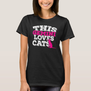 Camiseta Horóscopo Signo Zodíaco Gêmeos Ama Gatos
