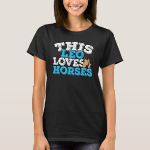 Camiseta Horóscopo Signo Zodíaco Leão Ama Cavalos