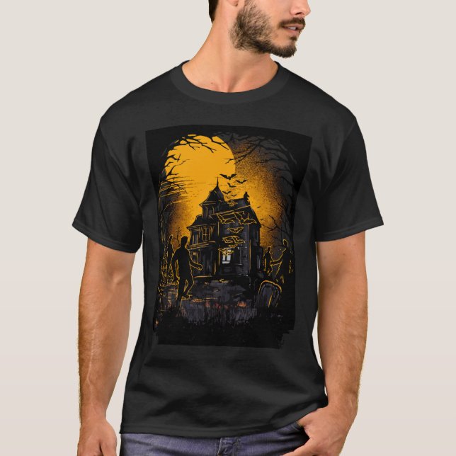 Camiseta Horrific Halloween Nightmare Scense (Frente)