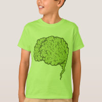 Camiseta Horrivelmente Verde Zombie Brain Kids