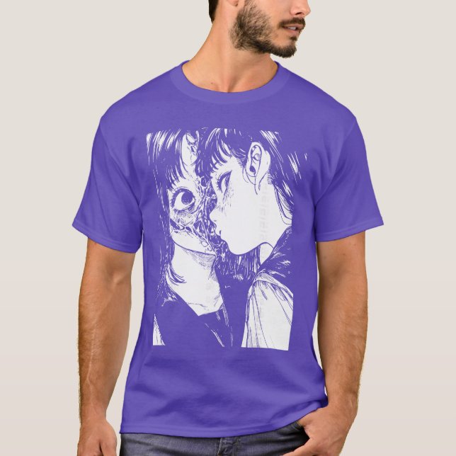 Camiseta Horror Anime Manga Japan Japanese Creepy Kawaii Go (Frente)
