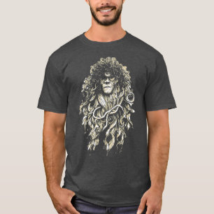 Camiseta Horror Assustador do Cabelo dos anos 80 Zumbi Mons