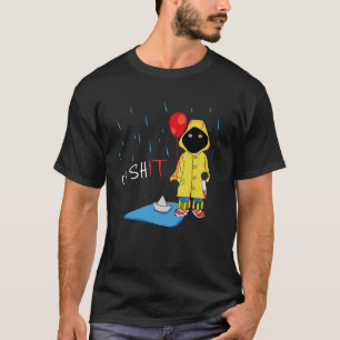 Camiseta Horror Assustador Halloween Negro Pessoa Gato Mist