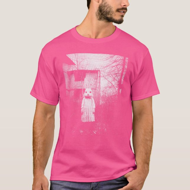 Camiseta Horror Bunny Rabbit Dark Creepy Unholy Gothic Hall (Frente)