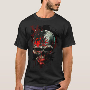 Camiseta Horror Caveira Assustadora Assustadora Halloween