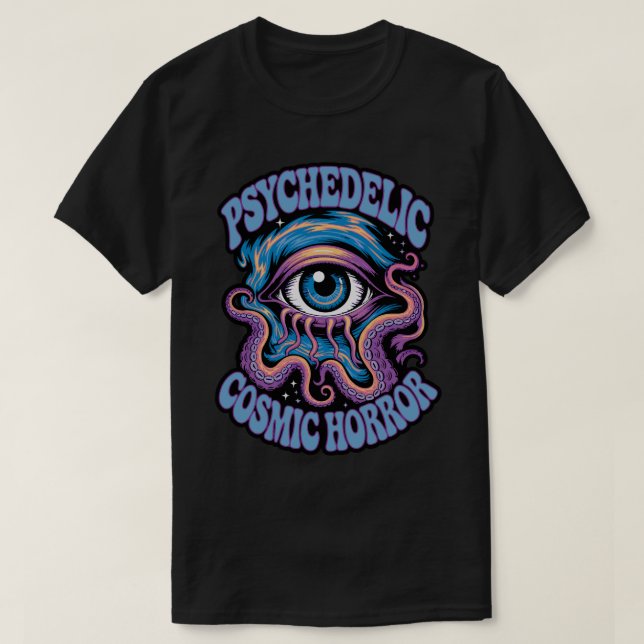 Camiseta Horror Cósmico Psicodélico (Frente do Design)