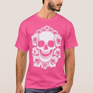 Camiseta Horror Crânio Arte Caveira Caveira Gótica Metal Pe