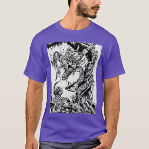 Camiseta HORROR DE BÁRBARO SELVAGEM Zumbis Antigos Mortos-V