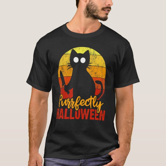 Camiseta Horror De Gory Negra Perfeitamente Halloween Com K (Frente)