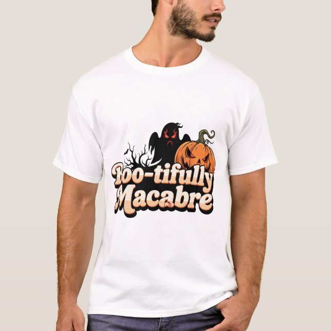 Camiseta Horror de Halloween Boo-tieamente Macabre (Frente)