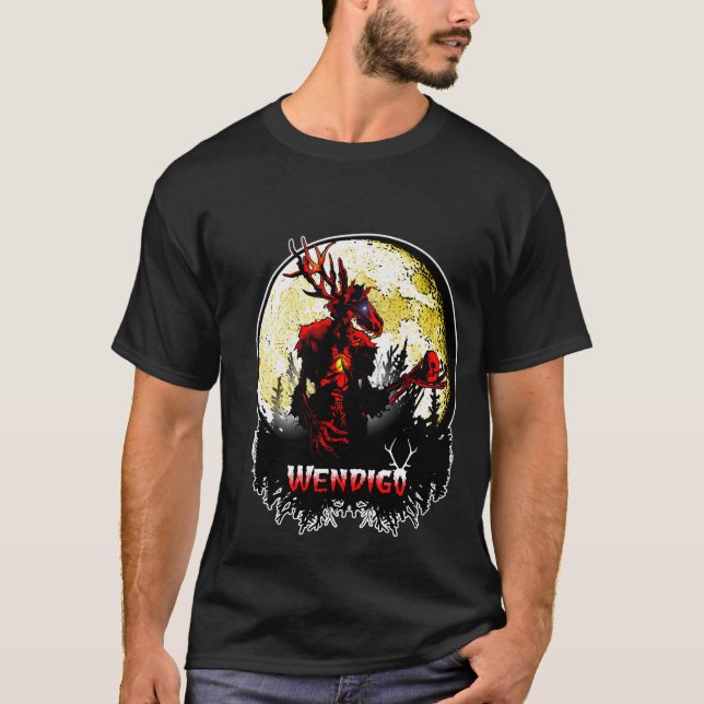 Camiseta Horror de Mau Cryptid do Novo Monstro Skinwalker (Frente)