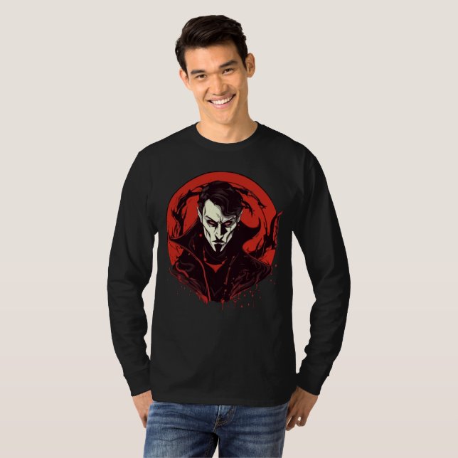 Camiseta Horror de Olhos Vermelhos (Frente Completa)