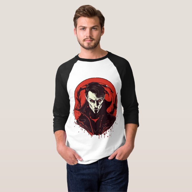 Camiseta Horror de Olhos Vermelhos (Frente Completa)