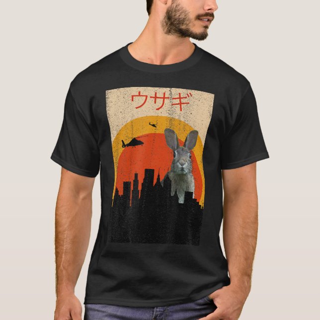 Camiseta Horror do Coelho do Filme Japonês| Amantes de Coel (Frente)