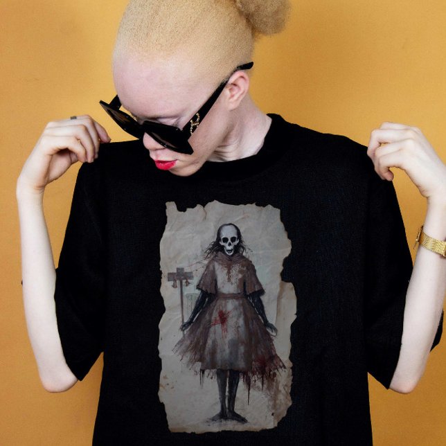 Camiseta Horror Geschenk Zombie Goth Gothic Vodoo Puppe (Criador carregado)
