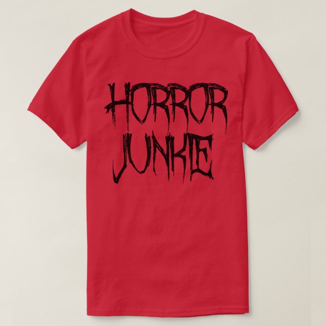 Camiseta Horror Junkie (Frente do Design)
