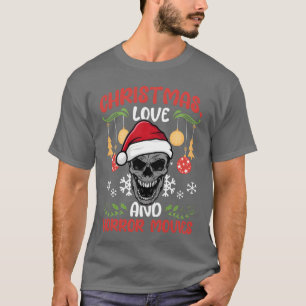 Camiseta Horror Movie Cinema Papais noeis assustadores Nata