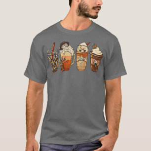Camiseta Horror Movie E Café Halloween Spooky Season Fa