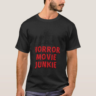 Camiseta Horror Movie Junkie Zombie Ghost Dia de as Bruxas