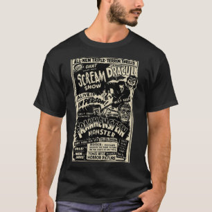 Camiseta Horror Movie Monster Mummy Dracula Werewolf Franke