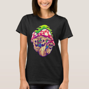 Camiseta Horror Mushroom Pastel Gótico Dark Academia Mushro