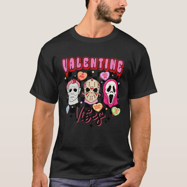 Camiseta Horror valentines retro Valentineu2019s Day Valent (Frente)