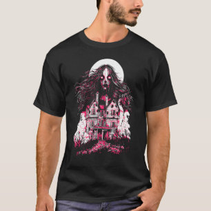 Camiseta Horror Vitoriano Fantasma Assustador Gótico Maldit