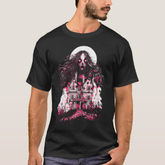 Camiseta Horror Vitoriano Fantasma Assustador Gótico Maldit