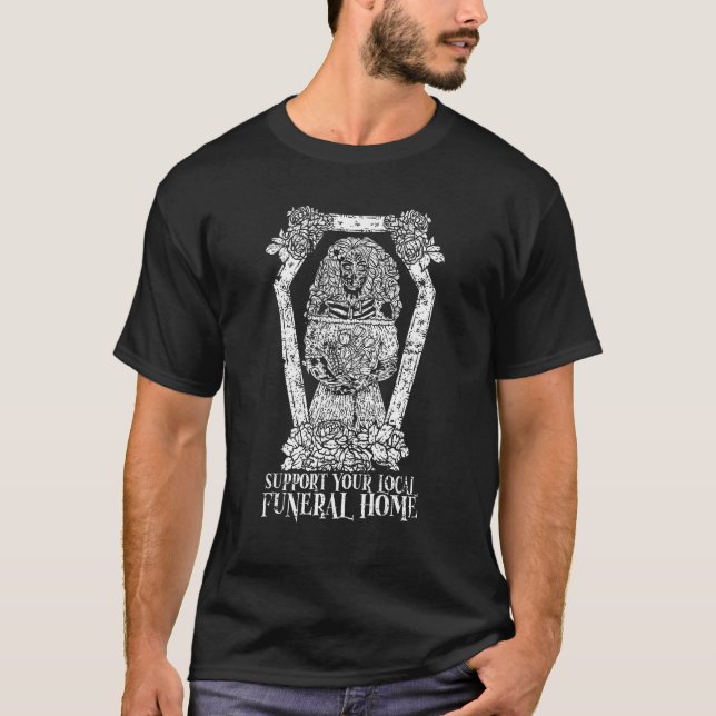 Camiseta Horror Zombie Gothic Home Support Death Pu (Frente)
