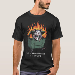 Camiseta Horrores Persistem Eu Também Posso Memes Possum Di