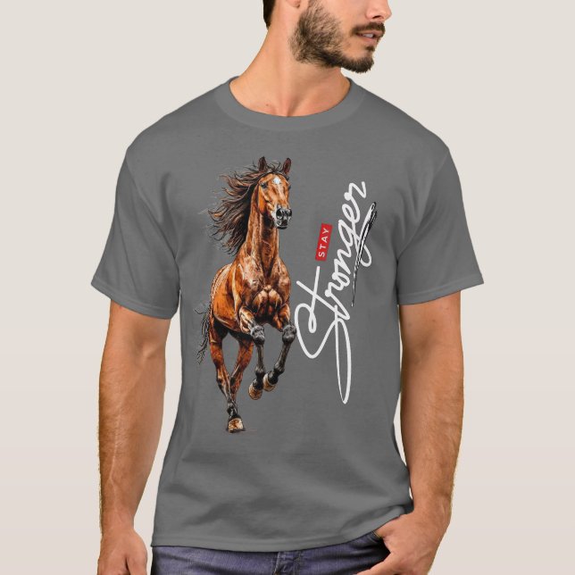 Camiseta hors t-shirt mens rider cavalo life (Frente)