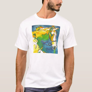 Camiseta "Horse and Bridle Colorful Black Outline Art" #ho