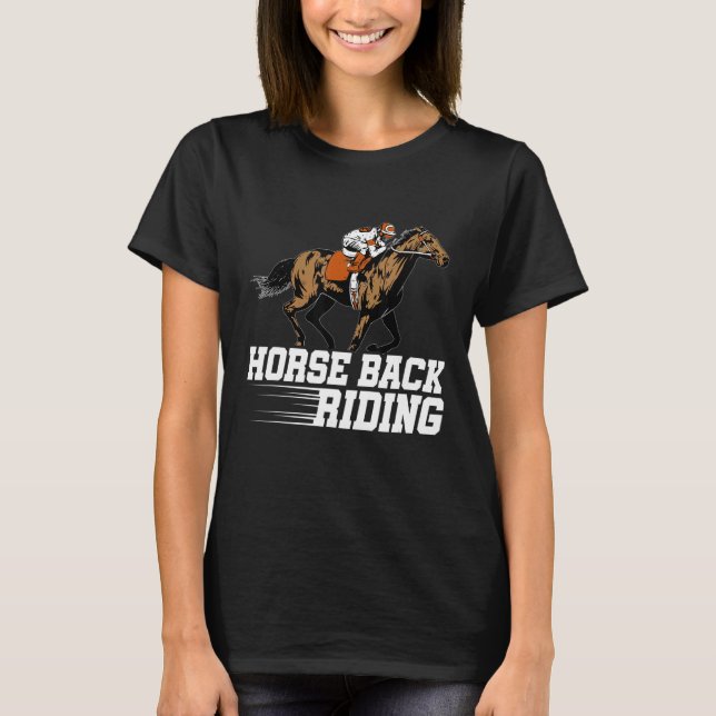 Camiseta Horse Back Riding Graphic Horse Lover Equestrian R (Frente)