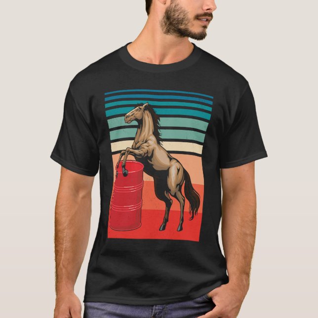 Camiseta Horse Barrel Racing Equestrian Derby Horse Race (Frente)