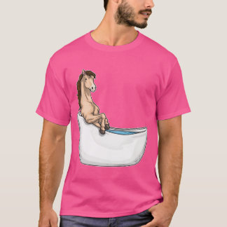 Camiseta Horse Bathe Bathtub amigo