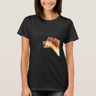 Camiseta Horse Cantando Música Adora Música Fantasma Cavalo