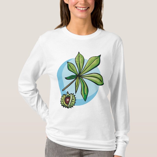 Camiseta Horse Chestnut Leaf and Conker (Frente)