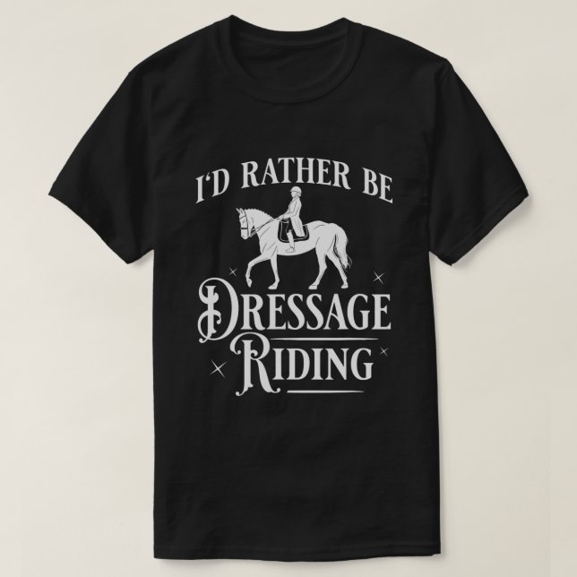 Camiseta Horse Dressage Horse Riding Training Arena Competi (Frente do Design)