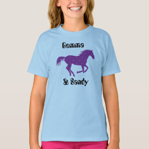 Camiseta Horse e Rider Girls Personalizaram Tee