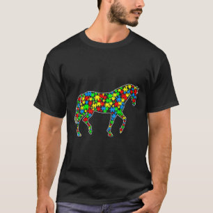 Camiseta Horse Funny Puzzle Animals Autism Awareness