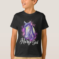 Horse Girl Horseback Riding Pony Horsescute Ss Cut