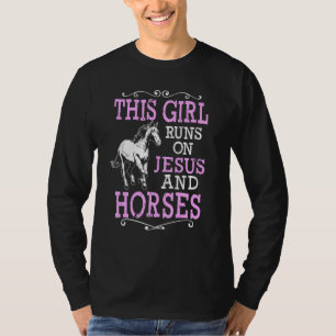 Camiseta Horse Graphic Women Girls Horseback Riding Horse